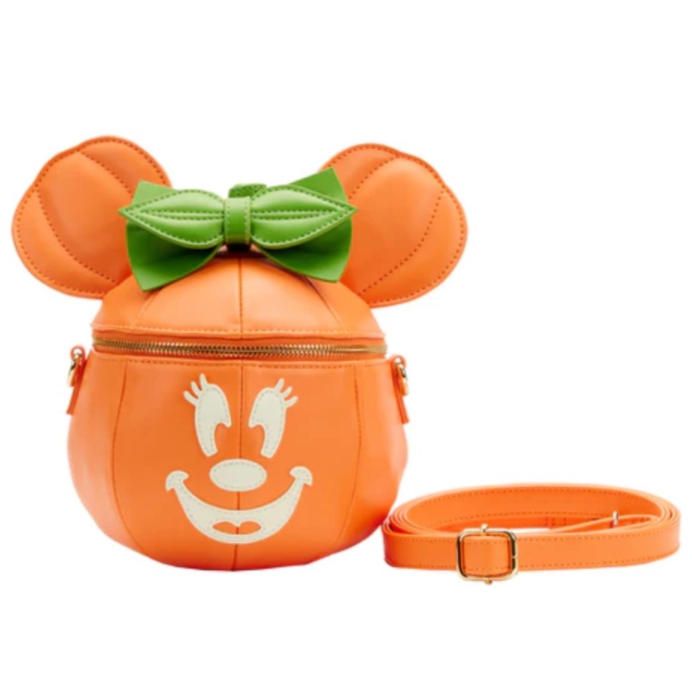 Loungefly Disney Minnie Mouse Glow in the Dark Pumpkin Crossbody Bag
